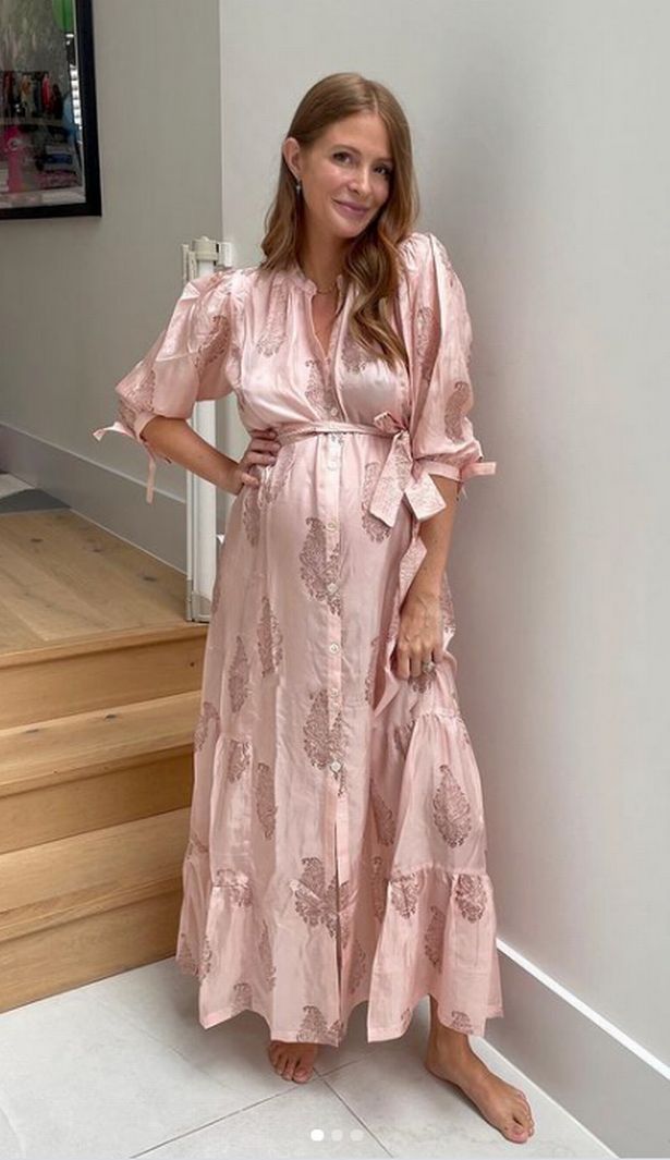 Hannah Artwear Pink Patterned Silk Dress OneSize