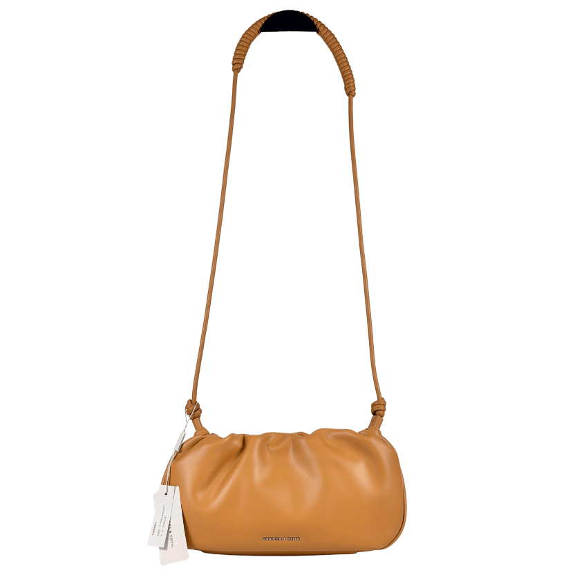 CHARLES & KEITH Russett Brown Pouch Detail Crossbody Bag One Size