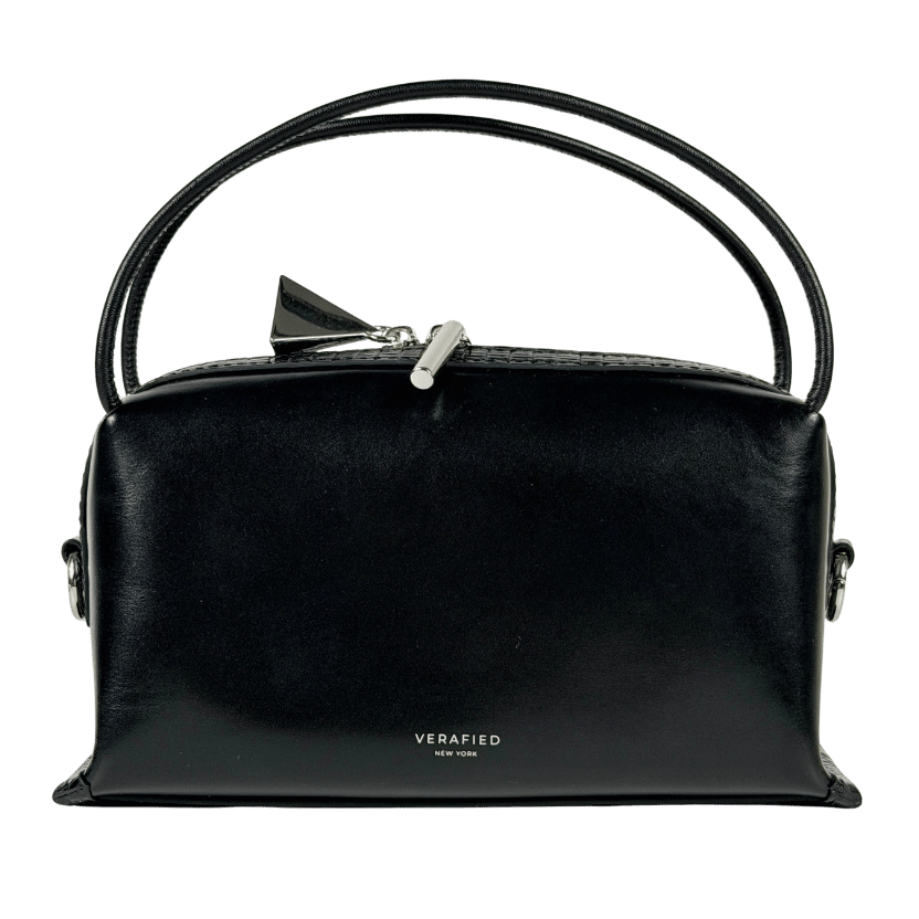 VERAFIED NEW YORK Black Lizard Café Mini Bag