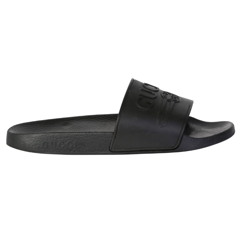Gucci Black GG Sliders UK 7.5 EU 41.5 👞