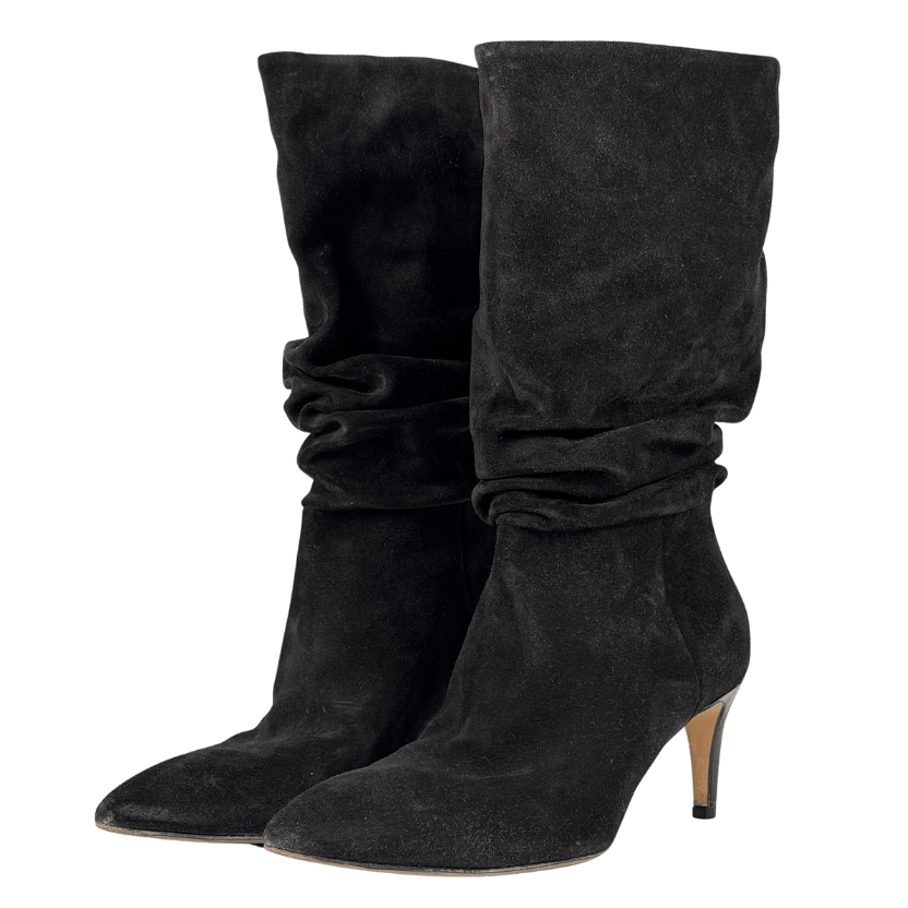 PARIS TEXAS Black Slouchy Suede Boot UK 5 EU 38 👠