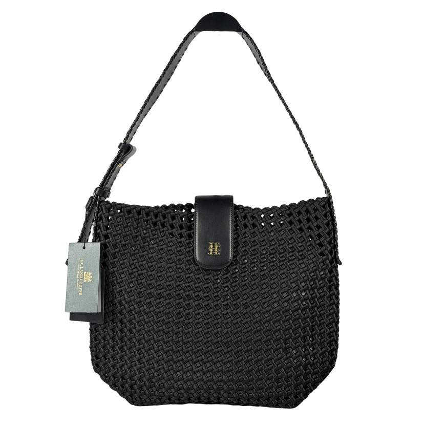 HOLLAND COOPER Black  / Gold 'hc" Woven Tote Bag One Size