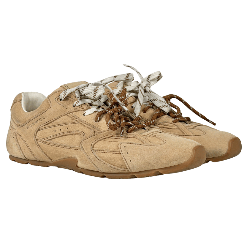 NOKWOL Beige Atlas Low Top Trainers UK 6 EU 39 👠