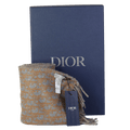 Dior Oblique Double-sided Scarf Grey And Brown Wool And Cashmere