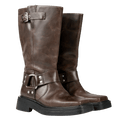 VAGABOND SHOEMAKERS Brown Buckle-strap Square-toe Boots UK 4 EU 37 👠