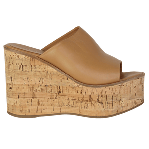 Russell & Bromley Brown Upend Cork Super Wedge UK 7 EU 40