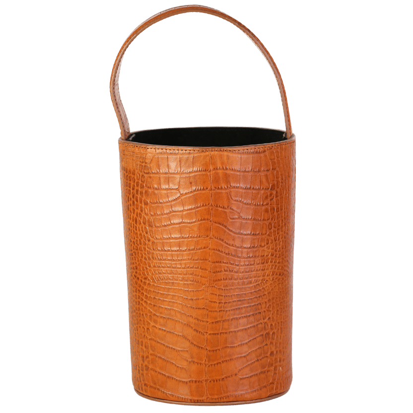 Marais USA Brown Croc Effect Bucket Bag One Size