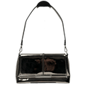 River Island Metallic Silver Bar Front Clutch Bag One Size