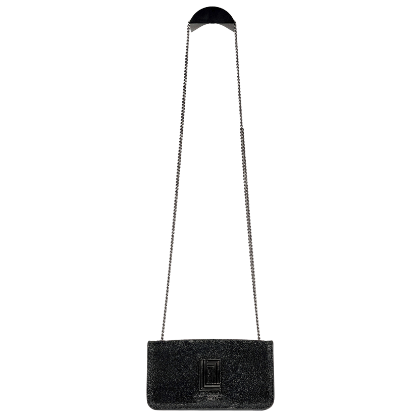 KARL LAGERFELD Black Wallet On A Chain Crossbody Bag