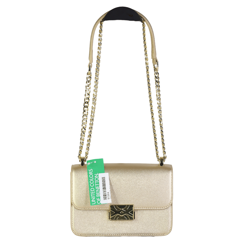 BENNETTON Metallic Gold Shoulder Bag