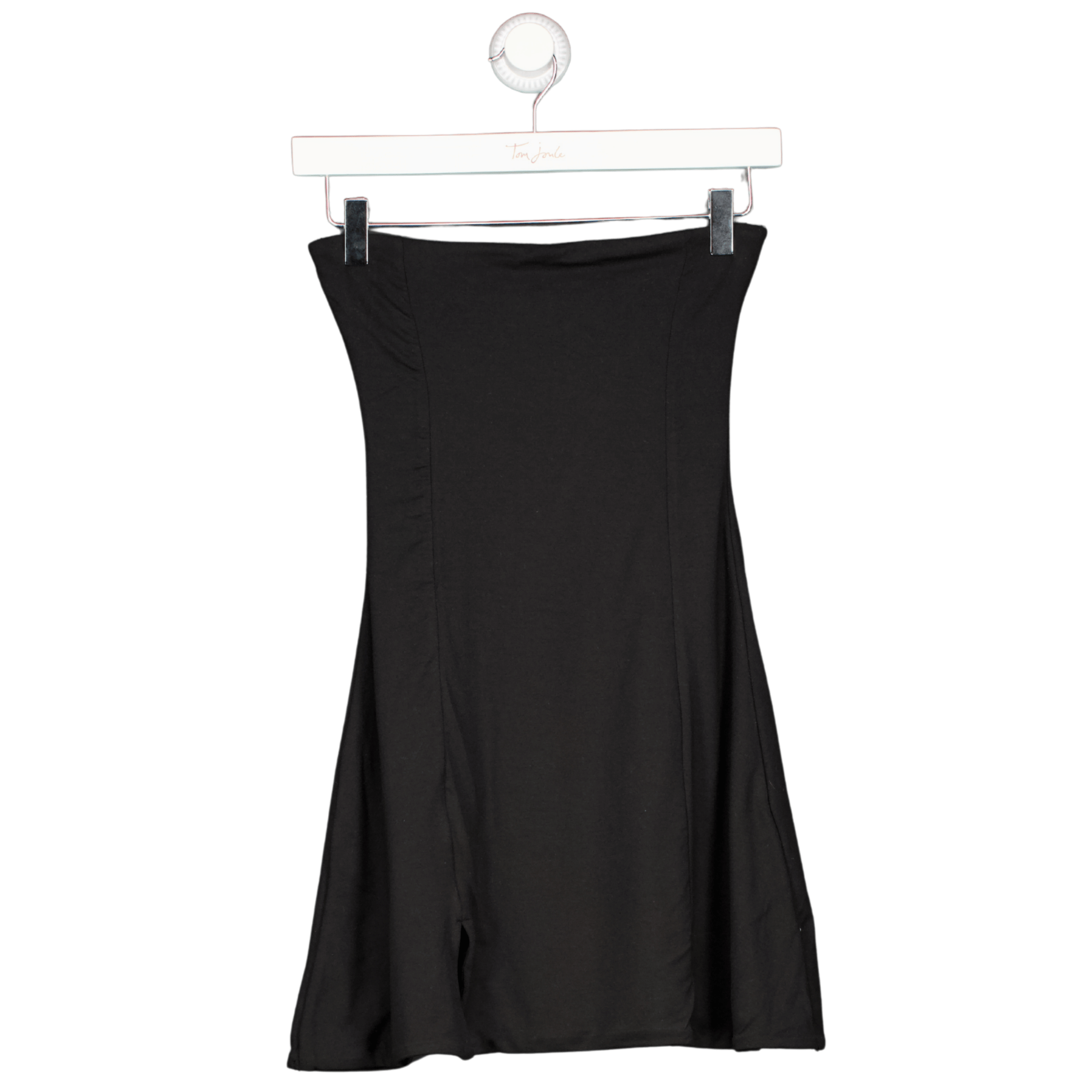 Oh Polly Black Bandeau Jersey Mini Dress UK 8