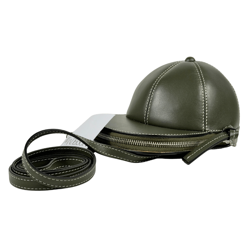 JW ANDERSON Green Leather Midi Cap Bag