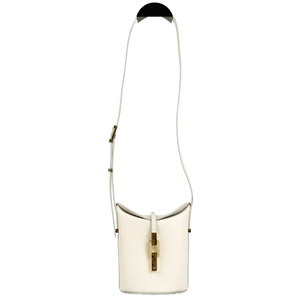 SIRIVANNAVARI Ivory White Smooth Leather Box Bag