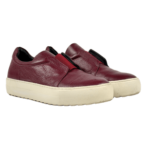 ATELJE 71 Burgundy Red Leather Flatorm Trainers Us7.5 UK 5.5 EU 38.5