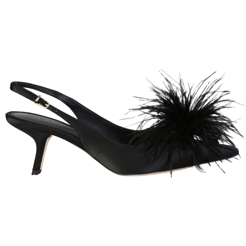 J.Mclaughlin Black Kylie Slingback Heels UK 8 EU 41 👠