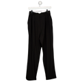Lily Silk Black Tucked Tapered 100% Silk Pants UK 8