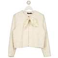 Mint Velvet White Bow Detail Sequin Jacket  UK XL