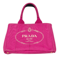PRADA Pink 2000s Canvas Canapa Tote Bag