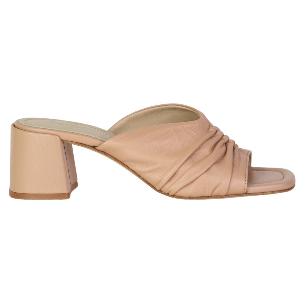 Russell & Bromley Pink Blush Linwood Leather Heeled Mules UK 7 EU 40 👠