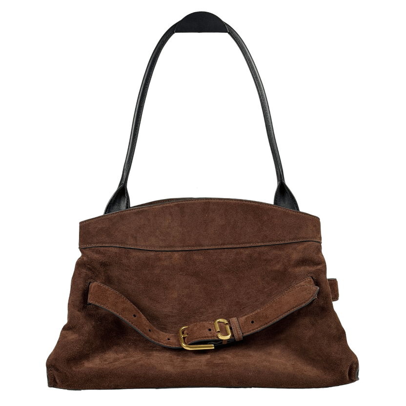 Marc Jacobs Chocolate Brown The Dakota Suede Leather Tote / Shoulder Bag