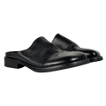 Y.S.H Black Leather Round Toe Mule UK 8 EU 42 👞