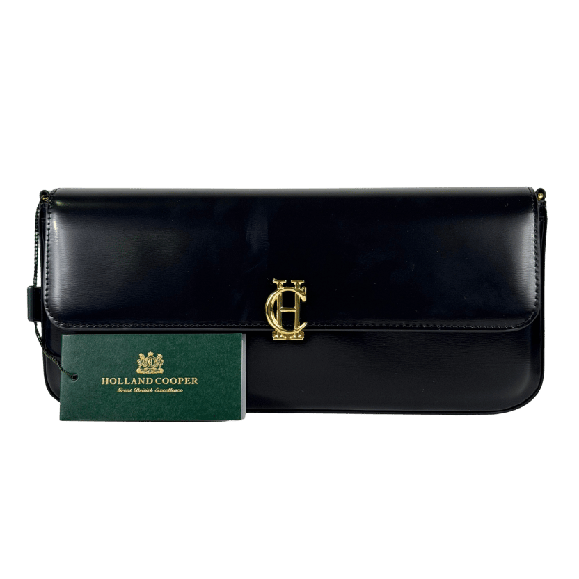 HOLLAND COOPER Marais Shoulder Bag Black Leather