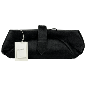 COS Black Belted Clutch Bag - Pony Hair-effect Leather
