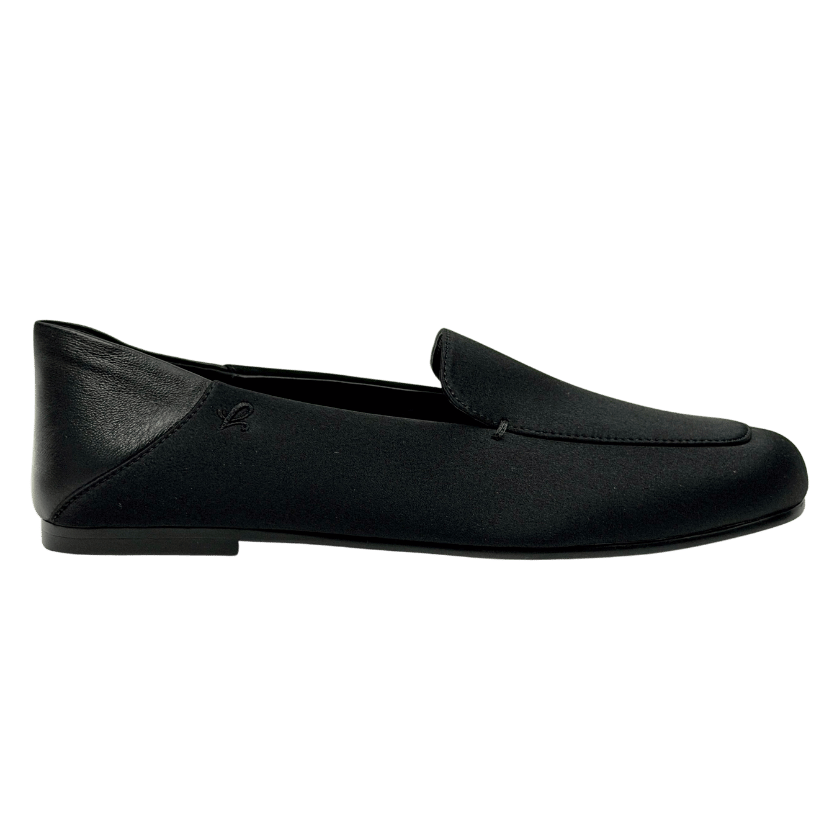 LILYSILK Black Serena Silk Leather Loafers UK 5 EU 38 👠