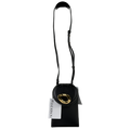 JW ANDERSON Black Leather/gold Chain-link Lid Pocket Crossbody Bag