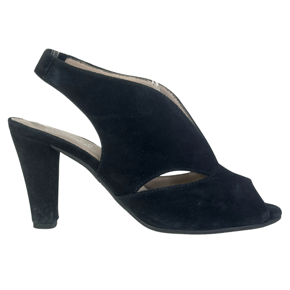 Carvela Black Arabella Suede Sling-back Heels UK 4 EU 37 👠