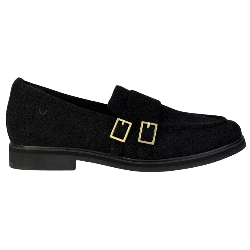 VIVAIA Sustainable Washable Black Round-toe Velvet Penny Loafers UK 5.5 EU 38.5 👠