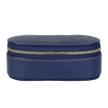 Aspinal Of London Blue Pebbled Leather Small Travel Jewellery Case