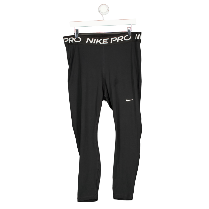 Nike Black Mid-rise Full-length Leggings UK M