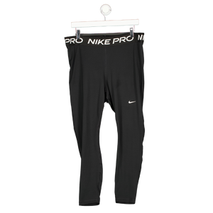 Nike Black Mid-rise Full-length Leggings UK M