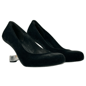 UNITED NUDE Black Suede Scultural Heel Eamz Pumps UK 5 EU 38