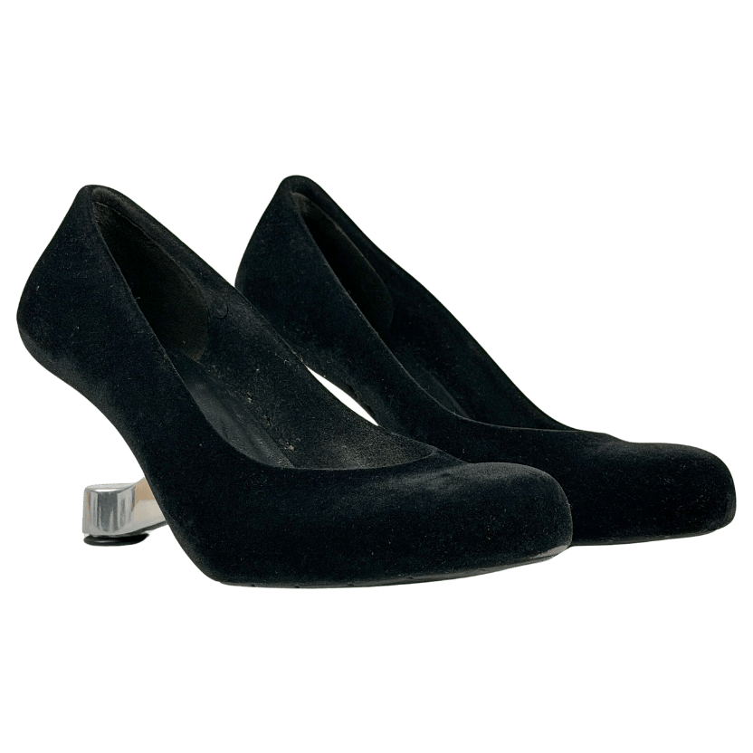 UNITED NUDE Black Suede Scultural Heel Eamz Pumps UK 5 EU 38 👠