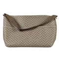 MISELA Brown Large Coated Canvas Travel Bag Monogrammed "l.w" One Size
