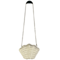 Mint Velvet Cream Structured Shell Clutch Bag With Chain Strap One Size