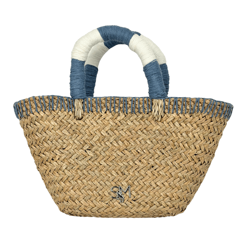 Stone & Mason Beige Cornflower Mini Beach Bag