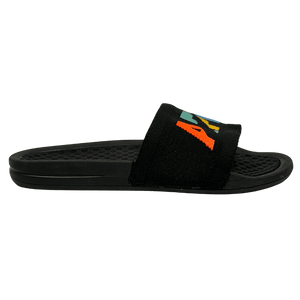 APL Black Rainbow Big Logo Techloom Slide Sandals UK 4.5 EU 37.5