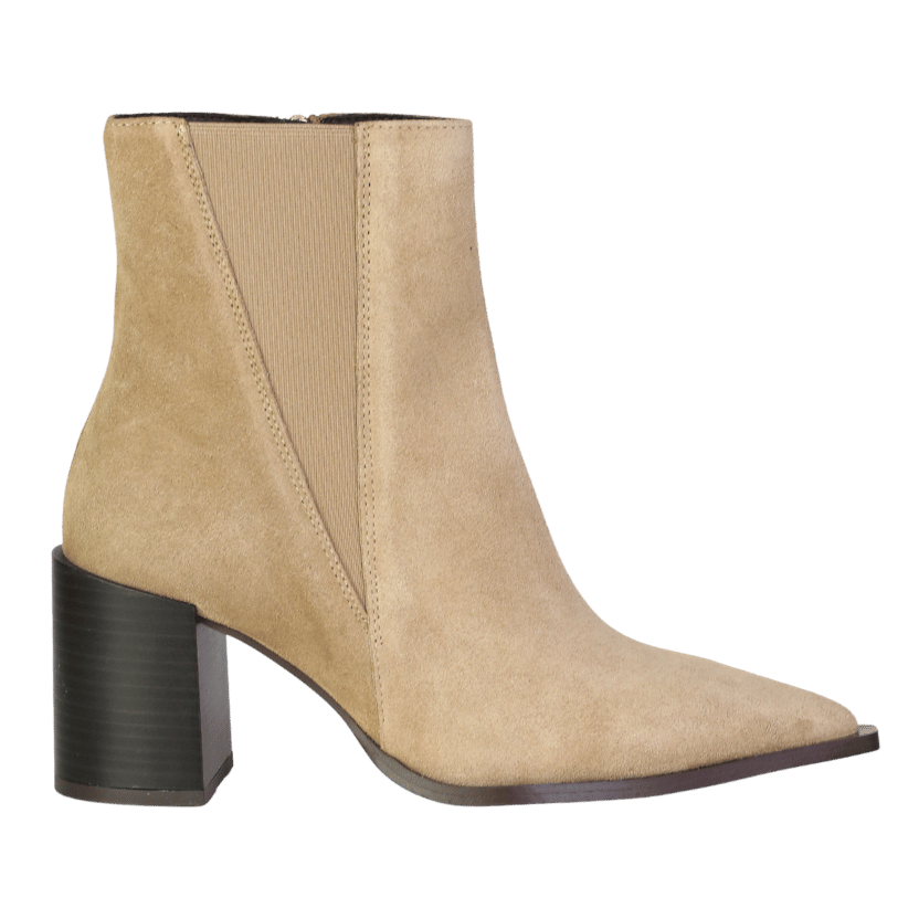 Mint Velvet Beige Noa Neutral Suede Block Heel Boots UK 3 EU 36 👠