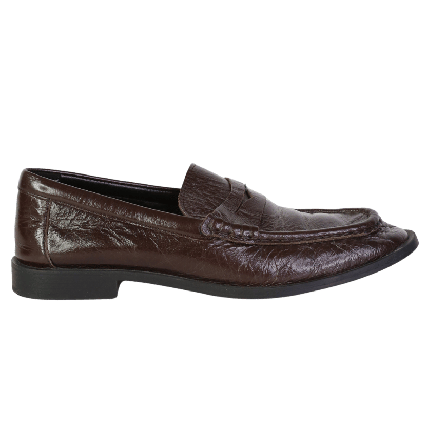 Massimo Dutti Brown Penny Loafers UK 5 EU 38 👠