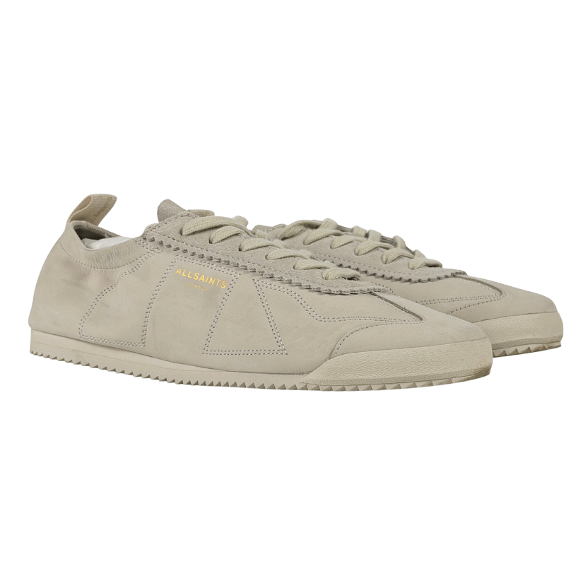 AllSaints Challk White Kenny Low Top Suede Trainers UK 5 EU 38