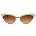 SUNDAY SOMEWHERE Cream & Gold Cat Eye Sunglasses