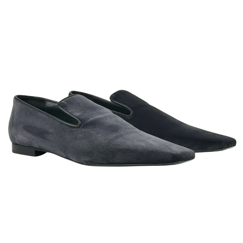 TOTEME Dark Grey The Venetian Suede Loafers UK 5 EU 38 👠