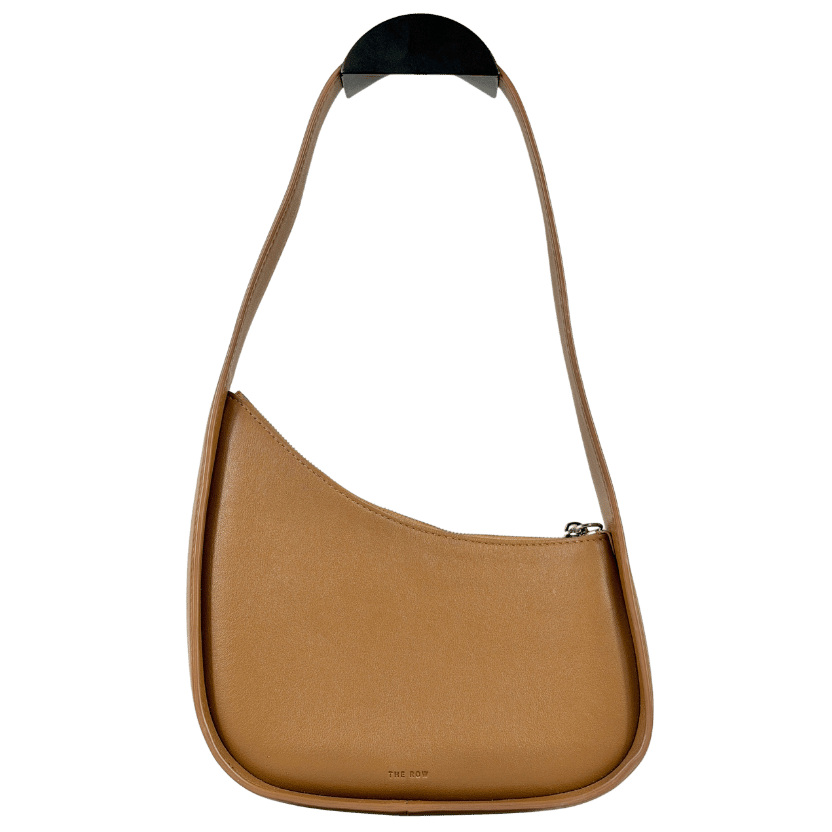 THE ROW Acorn Brown Half Moon Leather Shoulder Bag