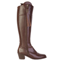 Fairfax & Favor Brown Regina Mahogany Leather Heeled Knee-high Boots UK 4 EU 37 👠