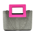 MARINA RAPHAEL Pink / Silver Crsytal Embellished Evangelie Mini Bag0