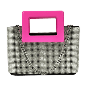 MARINA RAPHAEL Pink / Silver Crsytal Embellished Evangelie Mini Bag0