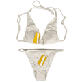 YSE 2-piece Cream Douceur Azur Triangle Bra & Bikini Brief Set UK 8